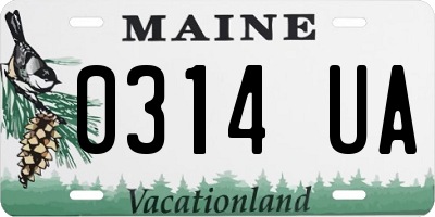 ME license plate 0314UA