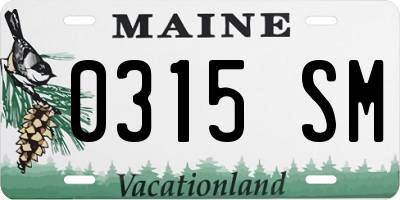 ME license plate 0315SM