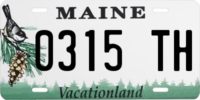 ME license plate 0315TH