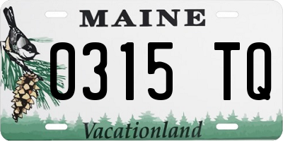 ME license plate 0315TQ