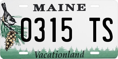 ME license plate 0315TS