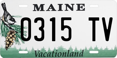 ME license plate 0315TV