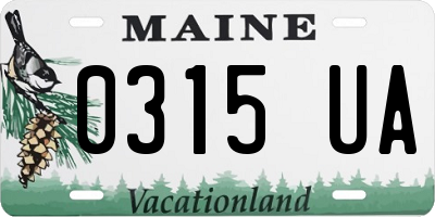 ME license plate 0315UA