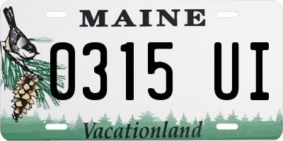 ME license plate 0315UI
