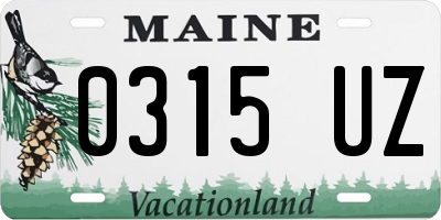 ME license plate 0315UZ