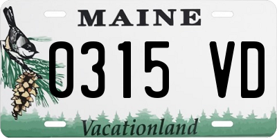 ME license plate 0315VD
