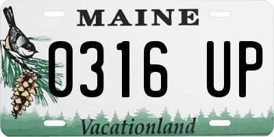 ME license plate 0316UP