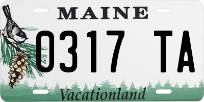 ME license plate 0317TA