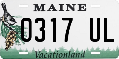 ME license plate 0317UL
