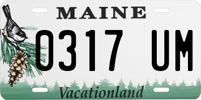 ME license plate 0317UM
