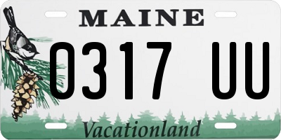 ME license plate 0317UU