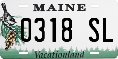 ME license plate 0318SL