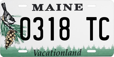 ME license plate 0318TC