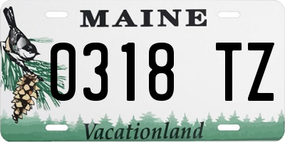 ME license plate 0318TZ