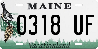 ME license plate 0318UF