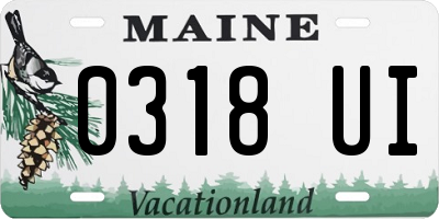 ME license plate 0318UI