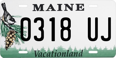ME license plate 0318UJ