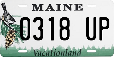 ME license plate 0318UP