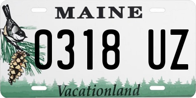 ME license plate 0318UZ