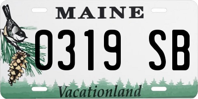 ME license plate 0319SB