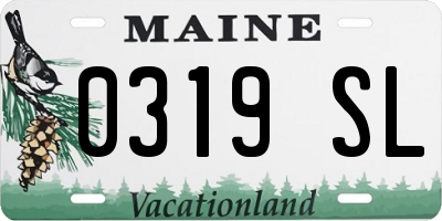 ME license plate 0319SL