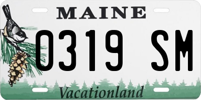 ME license plate 0319SM