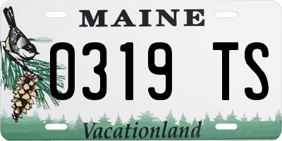 ME license plate 0319TS