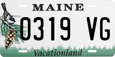ME license plate 0319VG