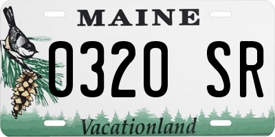 ME license plate 0320SR