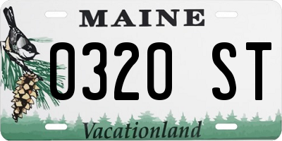 ME license plate 0320ST