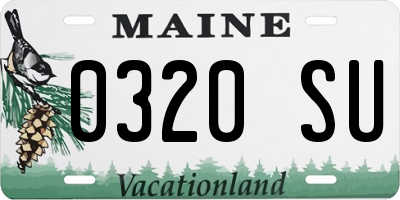 ME license plate 0320SU
