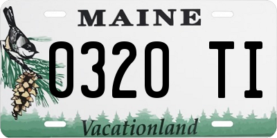 ME license plate 0320TI