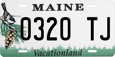 ME license plate 0320TJ