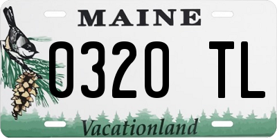 ME license plate 0320TL