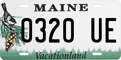 ME license plate 0320UE