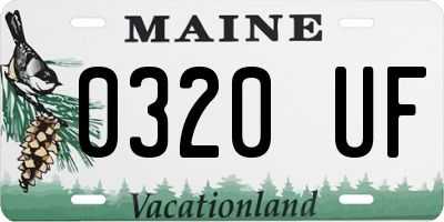 ME license plate 0320UF