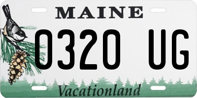 ME license plate 0320UG