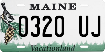 ME license plate 0320UJ