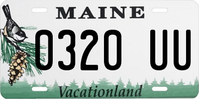 ME license plate 0320UU