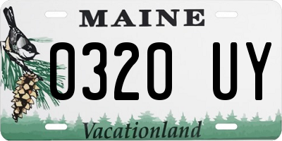 ME license plate 0320UY