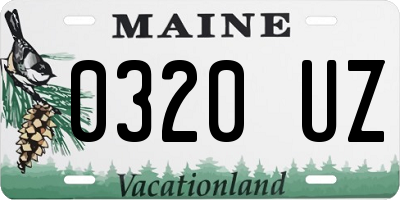 ME license plate 0320UZ