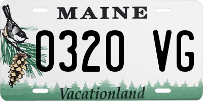 ME license plate 0320VG