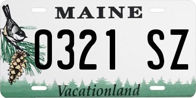 ME license plate 0321SZ