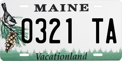ME license plate 0321TA