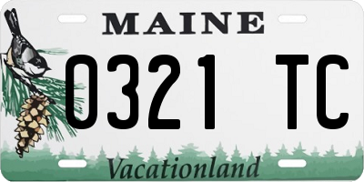 ME license plate 0321TC