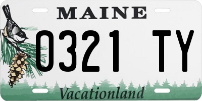 ME license plate 0321TY