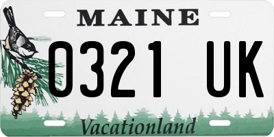 ME license plate 0321UK