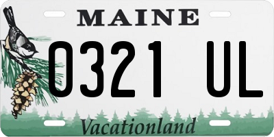 ME license plate 0321UL