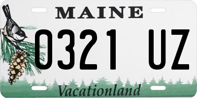 ME license plate 0321UZ