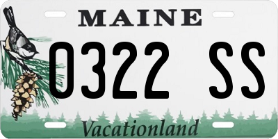 ME license plate 0322SS